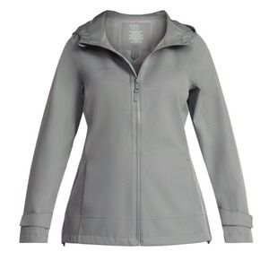 Time and Tru Lightweight Rain Anorak Jacket Medium 8-10‎ Gray Asphalt New NWT